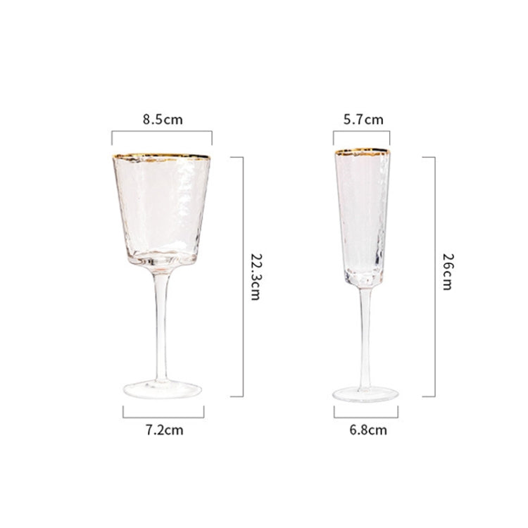 Hammered Phnom Penh Crystal Glass Goblet Wine Glass Glass Wine Glass