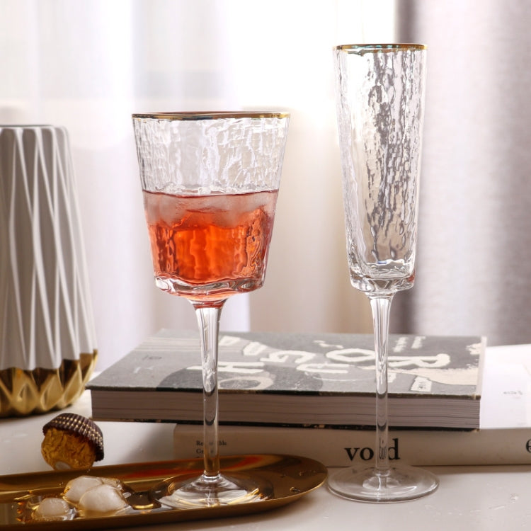 Hammered Phnom Penh Crystal Glass Goblet Wine Glass Glass Wine Glass