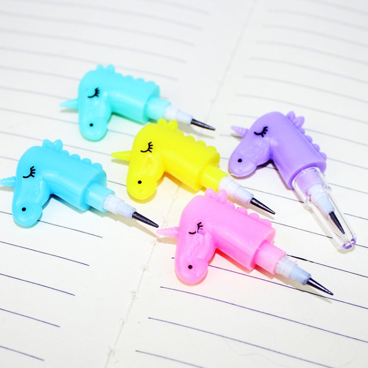 4pcs E19 Cute Cartoon Emoji Building Block Pencil Student Writing Pencil, Random Color Delivery