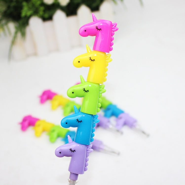 4pcs E19 Cute Cartoon Emoji Building Block Pencil Student Writing Pencil, Random Color Delivery