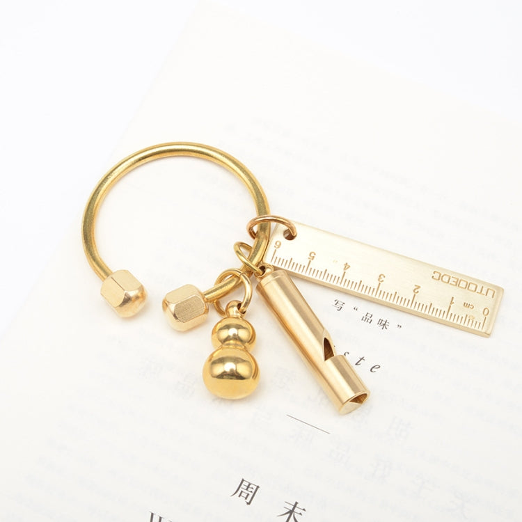 Set of 2 Vintage Brass Key Rings with Secure Locking Mechanism - Durable Key Storage Accessories
