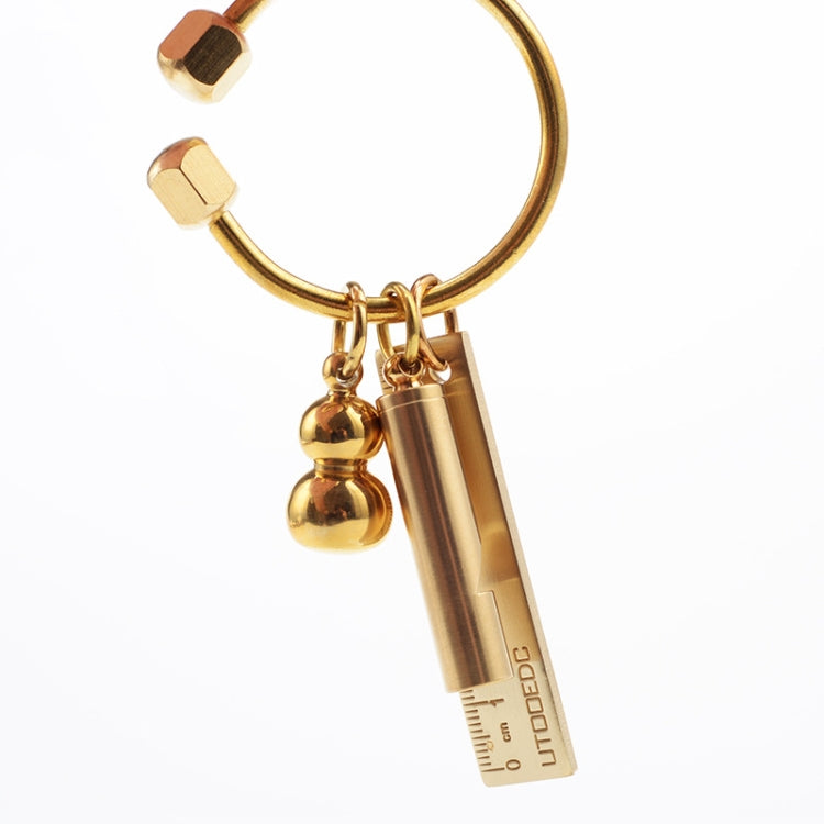 Set of 2 Vintage Brass Key Rings with Secure Locking Mechanism - Durable Key Storage Accessories