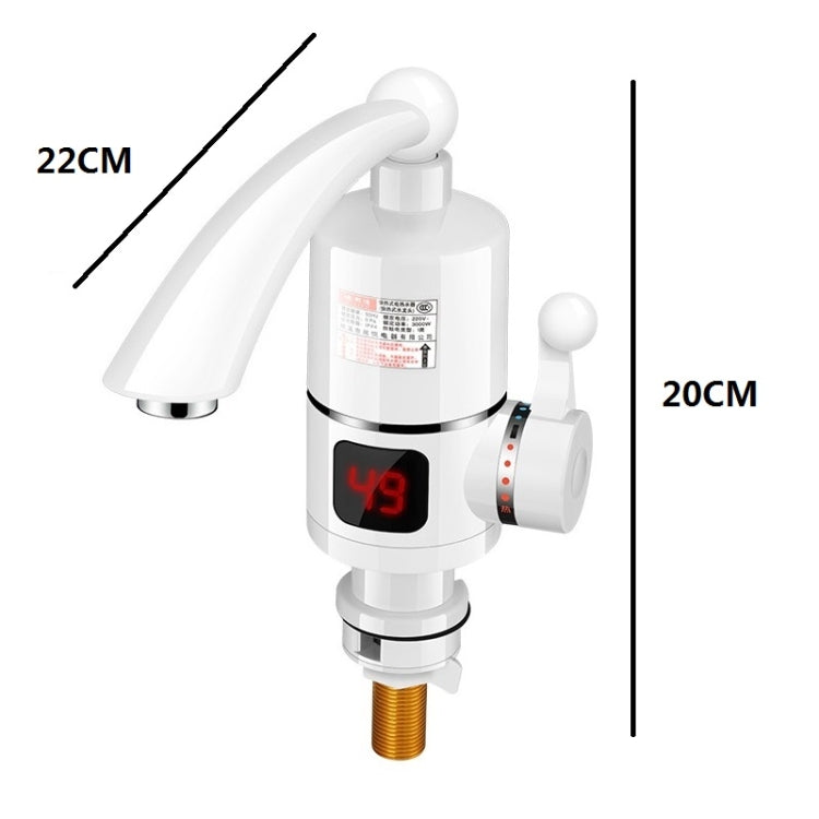 Digital Display Electric Heating Faucet Instant Hot Water Heater EU Plug