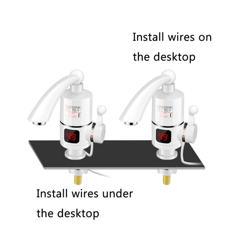 Digital Display Electric Heating Faucet Instant Hot Water Heater EU Plug