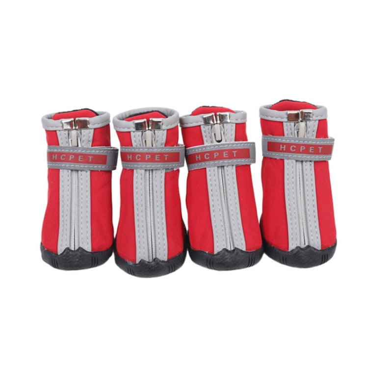 HCPET A1703 Pet Non-Slip Wear-Resistant Shoes Puppy Feet Cover, Number 3, Number 4