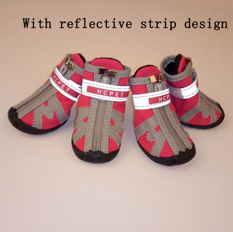 HCPET A1703 Pet Non-Slip Wear-Resistant Shoes Puppy Feet Cover, Number 3, Number 4