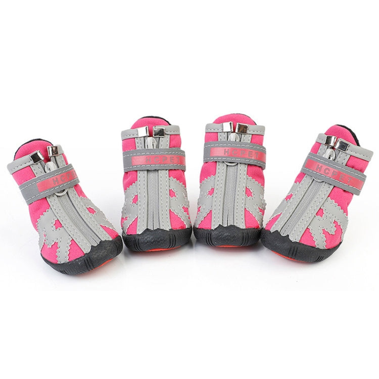 HCPET A1703 Pet Non-Slip Wear-Resistant Shoes Puppy Feet Cover, Number 3, Number 4