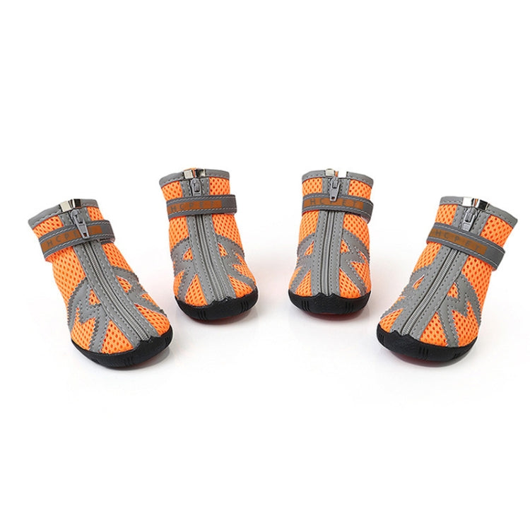 HCPET A1703 Pet Non-Slip Wear-Resistant Shoes Puppy Feet Cover, Number 3, Number 4