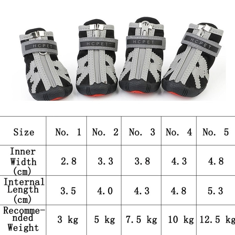 HCPET A1703 Pet Non-Slip Wear-Resistant Shoes Puppy Feet Cover, Number 5