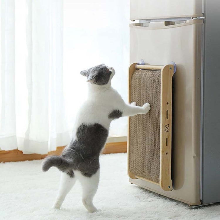 Solid Wood Vertical Cat Claw Board Corrugated Sofa Anti-Scratch Cat Toy