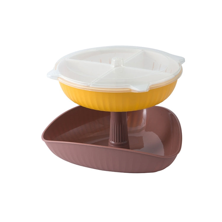Vegetable Washing Draining Basket Split-Grid Rotating Multi-Layer Hot Pot Platter