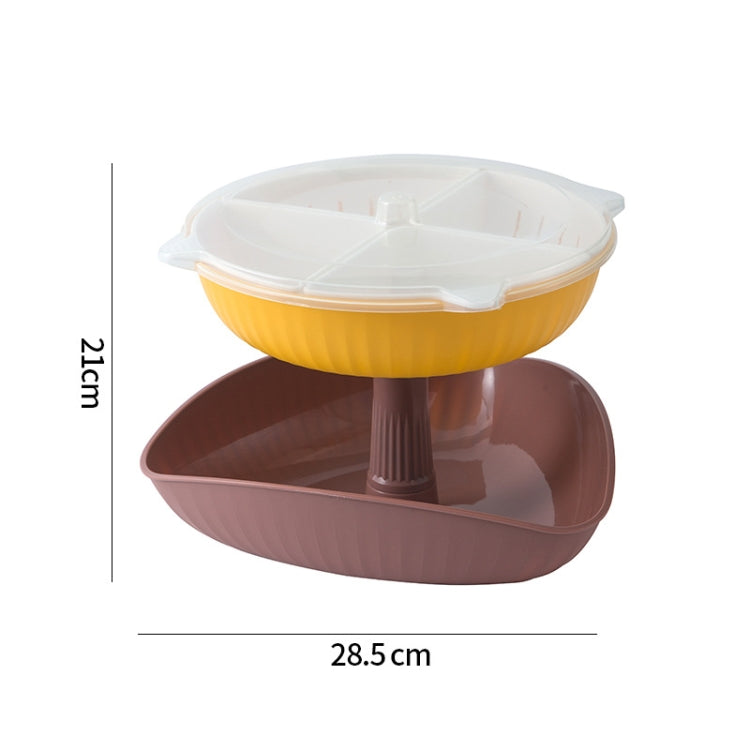 Vegetable Washing Draining Basket Split-Grid Rotating Multi-Layer Hot Pot Platter