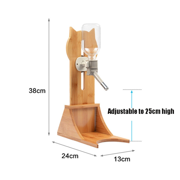 Pet Waterer Solid Wood Frame Hanging Water Bottle, Random Color Delivery