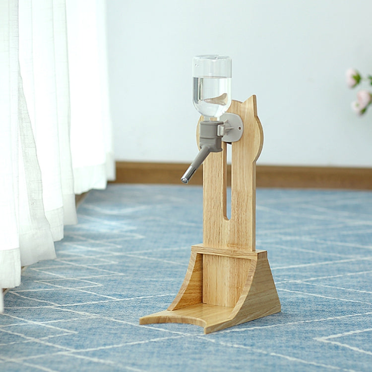 Pet Waterer Solid Wood Frame Hanging Water Bottle, Random Color Delivery