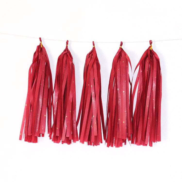 Color Polka Dot Paper Tassels Birthday Room Decoration Ribbon Garland