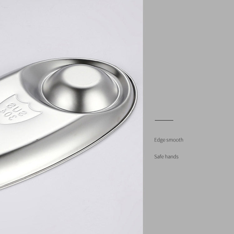 Stainless Steel Seasoning Plate Split Plate Sauce Plate Hotel Barbecue Snack Plate Small
