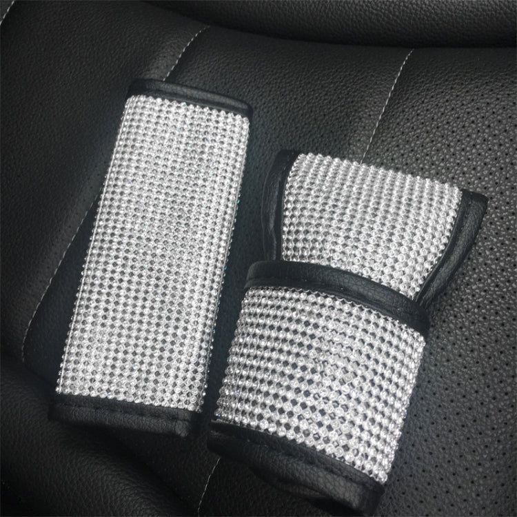 Luxury Rhinestone Car Interior Sleeves – 2 Piece Plush Protective Set