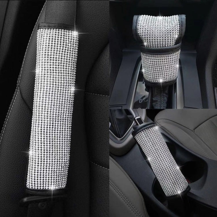 Luxury Rhinestone Car Interior Sleeves – 2 Piece Plush Protective Set