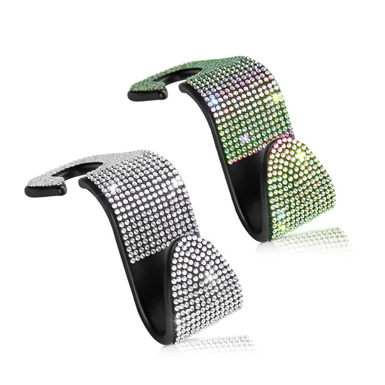 Elegant Diamond-Studded Multi-Purpose Car Seat Hooks - 3 Pack
