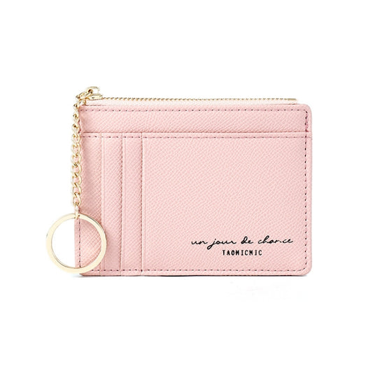 928801 Zipper Ladies Coin Purse Mini Keychain Multi-Card Card Holder