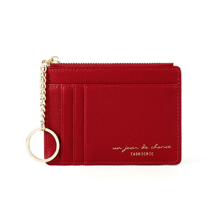 928801 Zipper Ladies Coin Purse Mini Keychain Multi-Card Card Holder