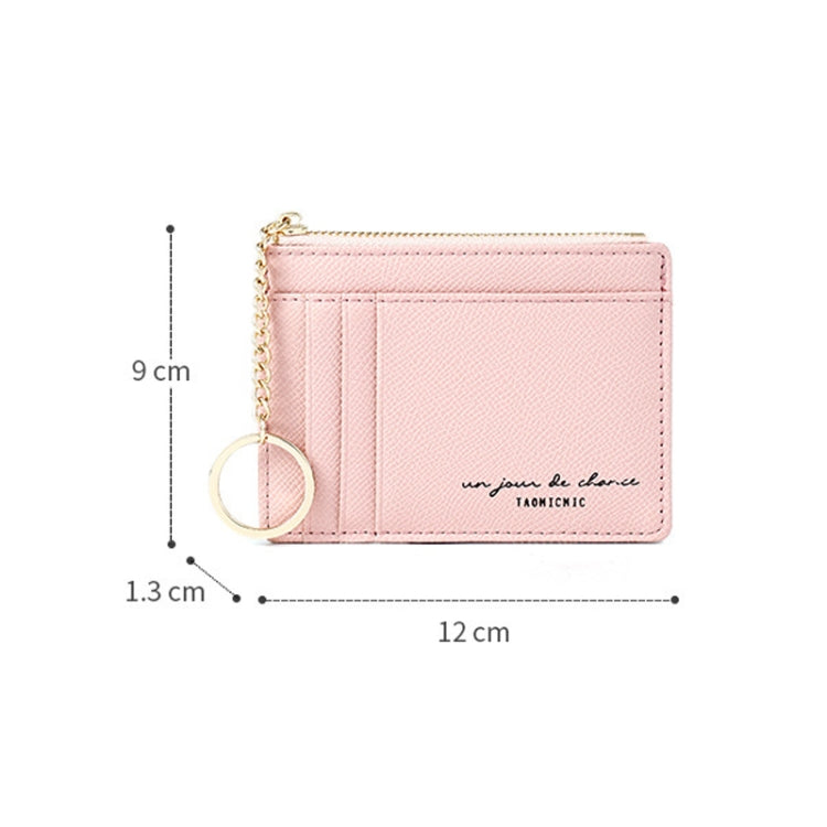 928801 Zipper Ladies Coin Purse Mini Keychain Multi-Card Card Holder