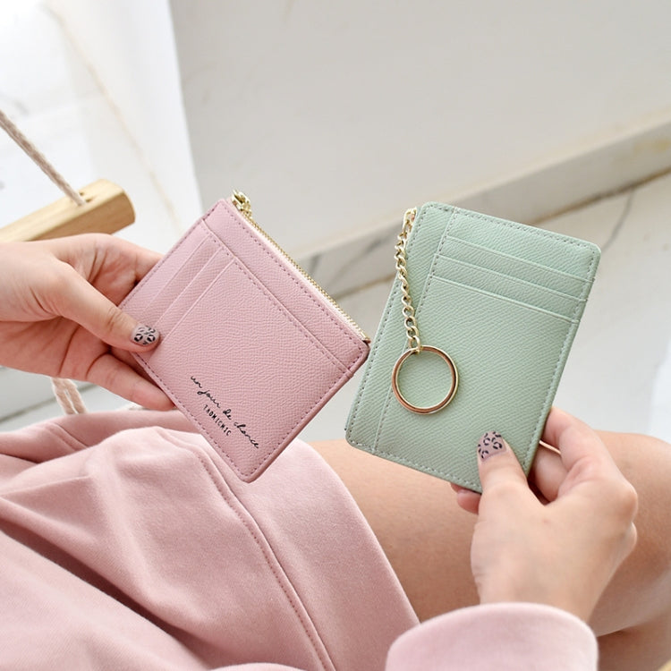 928801 Zipper Ladies Coin Purse Mini Keychain Multi-Card Card Holder