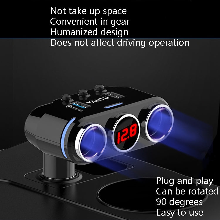 YANTU B39 Cigarette Lighters Cars Multifunctional Usb Fast Charging Car Charger, Wired Non-voltage, Wired Voltage, Wireless Non-voltage, Wireless Voltage, Wireless Qualcomm Non-Voltage, Wireless Qualcomm Voltage, Wireless High-power Non-voltage