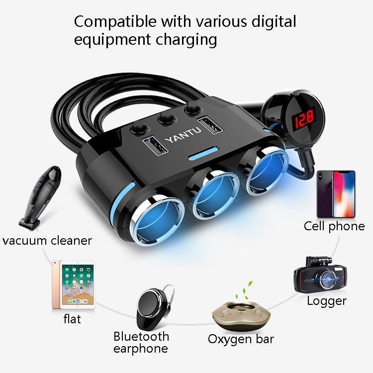 YANTU B39 Cigarette Lighters Cars Multifunctional Usb Fast Charging Car Charger, Wired Non-voltage, Wired Voltage, Wireless Non-voltage, Wireless Voltage, Wireless Qualcomm Non-Voltage, Wireless Qualcomm Voltage, Wireless High-power Non-voltage
