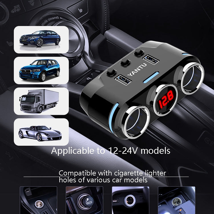 YANTU B39 Cigarette Lighters Cars Multifunctional Usb Fast Charging Car Charger, Wired Non-voltage, Wired Voltage, Wireless Non-voltage, Wireless Voltage, Wireless Qualcomm Non-Voltage, Wireless Qualcomm Voltage, Wireless High-power Non-voltage