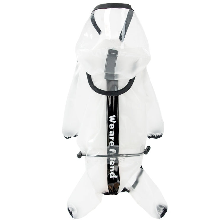 Dog Raincoat Four Foot Waterproof Transparent Reflective Poncho