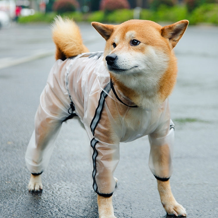 Dog Raincoat Four Foot Waterproof Transparent Reflective Poncho