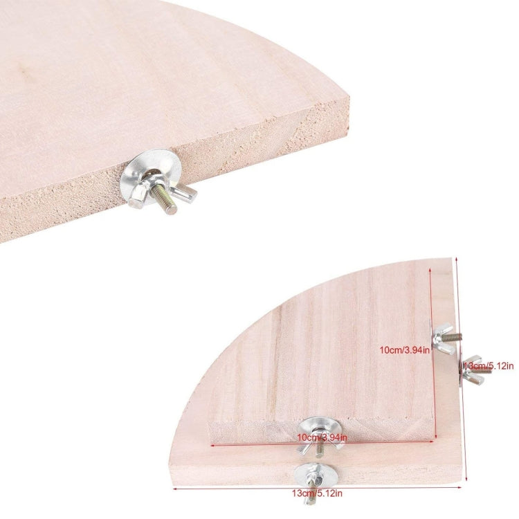 Parrot Log Fan-Shaped Platform Station Board Hamster Springboard Rest Platform