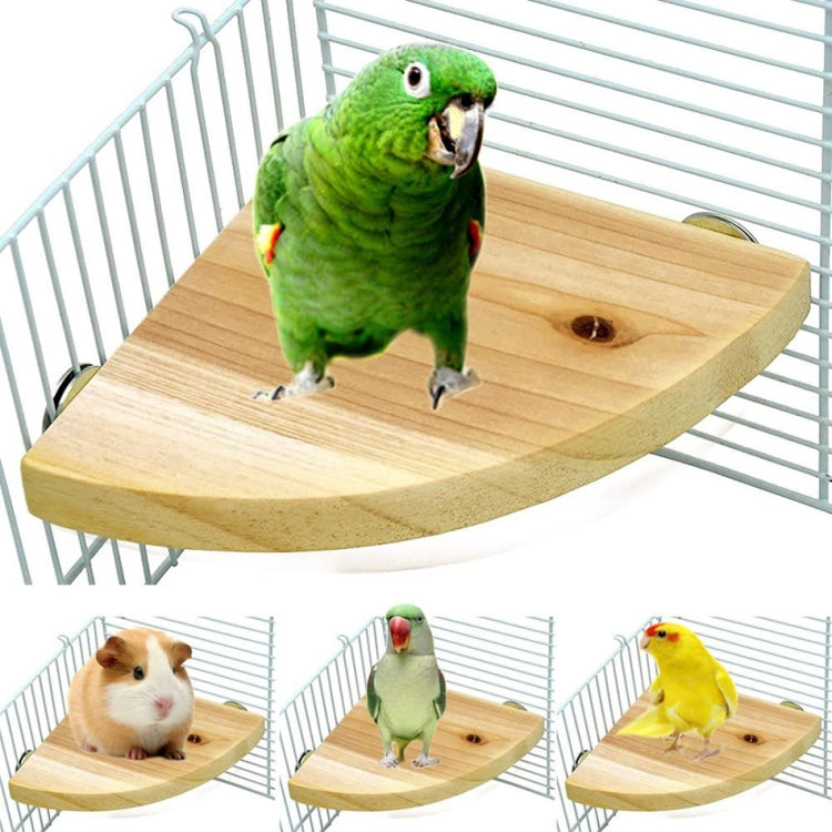 Parrot Log Fan-Shaped Platform Station Board Hamster Springboard Rest Platform