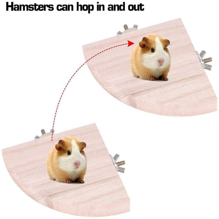 Parrot Log Fan-Shaped Platform Station Board Hamster Springboard Rest Platform