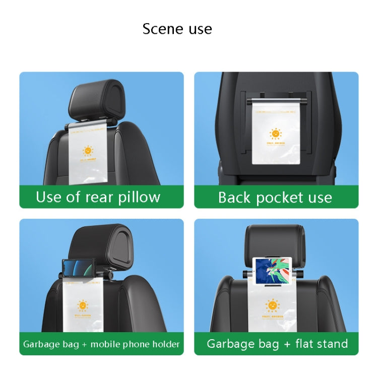 Multi-Functional Car Organiser with Garbage Bag, Tablet Holder, and Adjustable Hooks