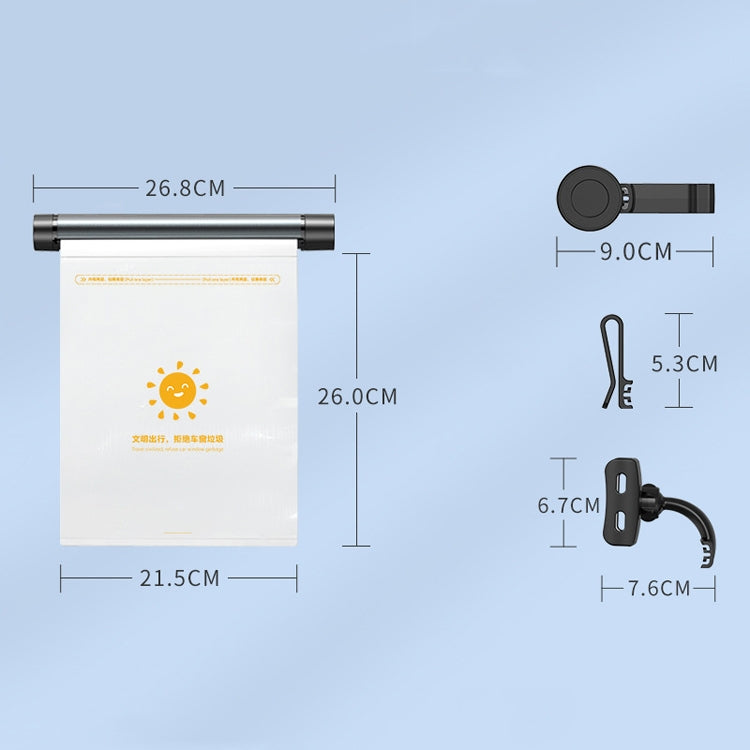 Multi-Functional Car Organiser with Garbage Bag, Tablet Holder, and Adjustable Hooks
