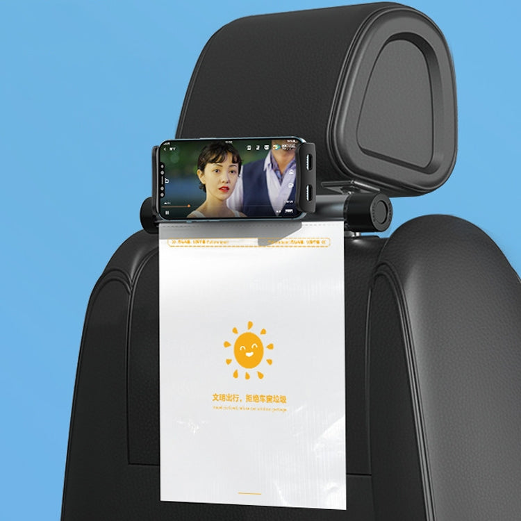 Multi-Functional Car Organiser with Garbage Bag, Tablet Holder, and Adjustable Hooks