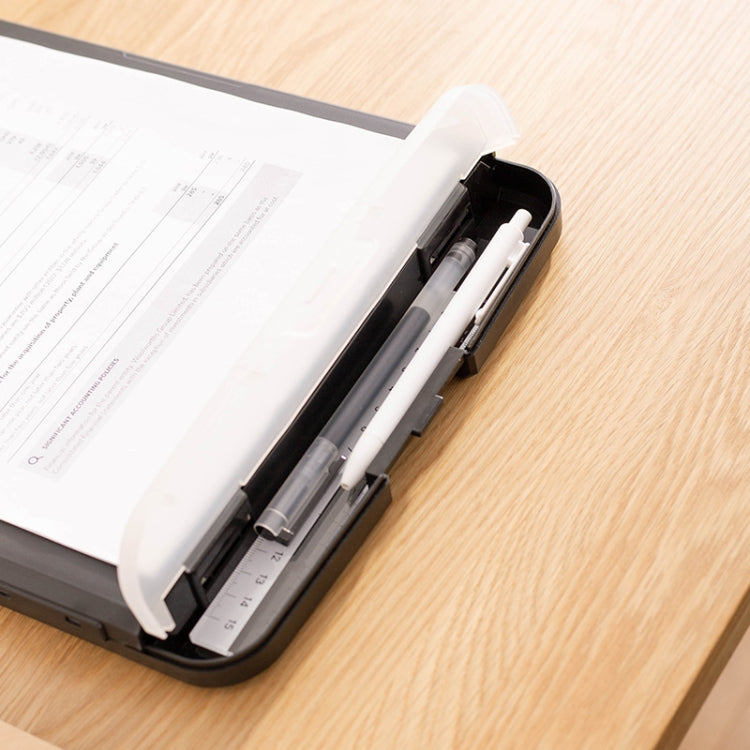 A4 Desktop Plastic Folder Data File Storage Box With Copy Panel Clip Function