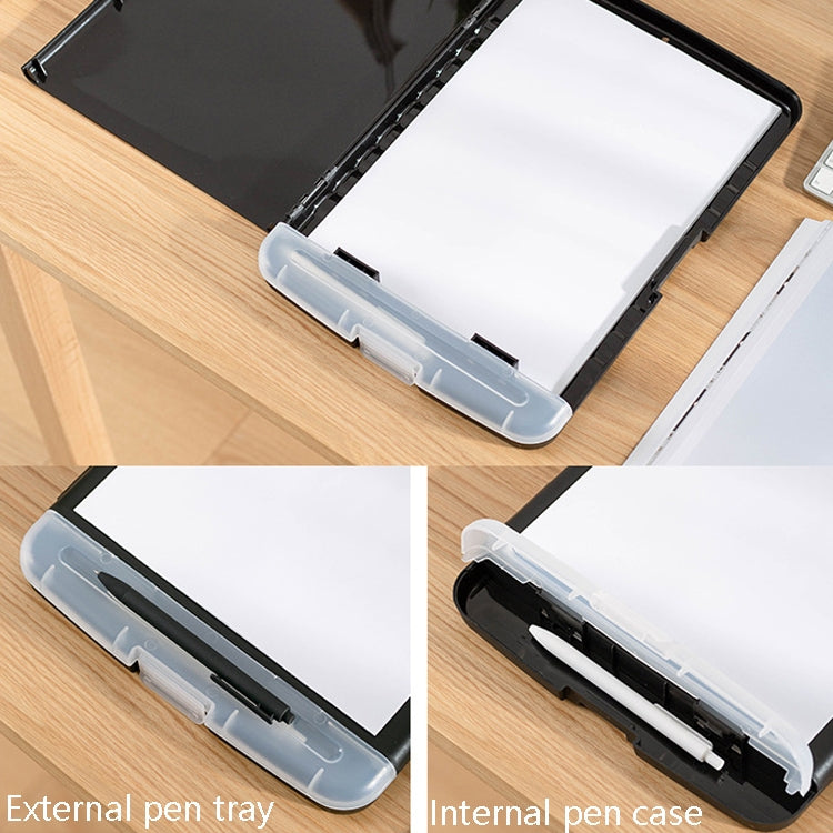 A4 Desktop Plastic Folder Data File Storage Box With Copy Panel Clip Function
