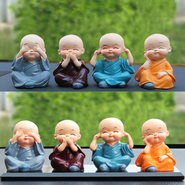 Adorable Resin Monks Car Ornaments for Charming Interior Décor