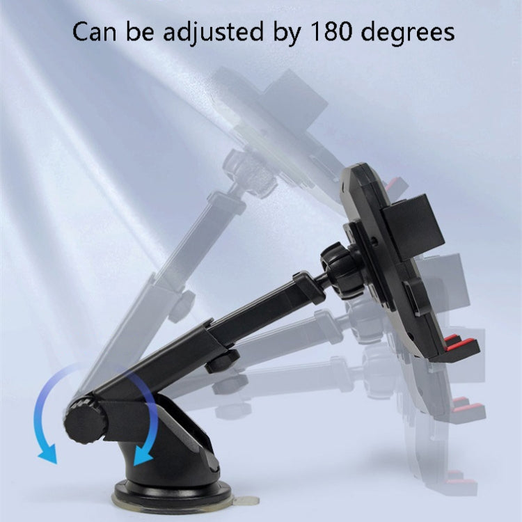 Telescopic Car Phone Holder with Automatic Lock and 360-Degree Rotation