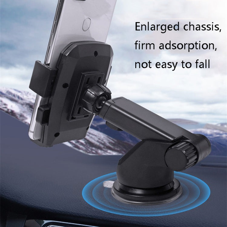 Telescopic Car Phone Holder with Automatic Lock and 360-Degree Rotation