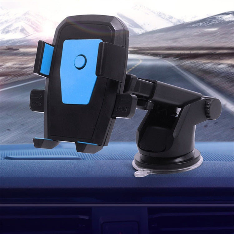 Telescopic Car Phone Holder with Automatic Lock and 360-Degree Rotation