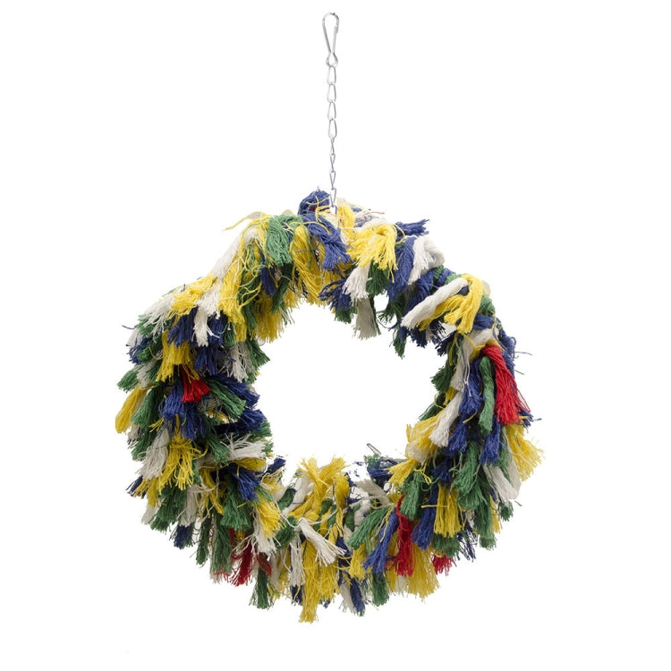 Bird Chew Toy Parrot Swing Cotton Rope Ring Swing Cotton Ring
