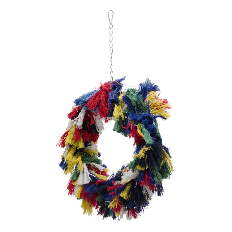 Bird Chew Toy Parrot Swing Cotton Rope Ring Swing Cotton Ring