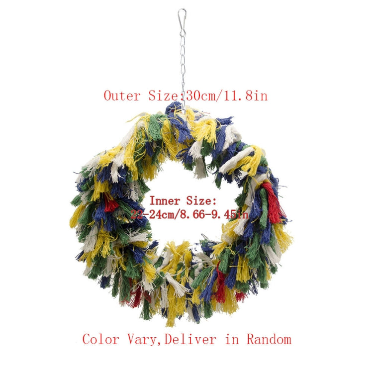 Bird Chew Toy Parrot Swing Cotton Rope Ring Swing Cotton Ring