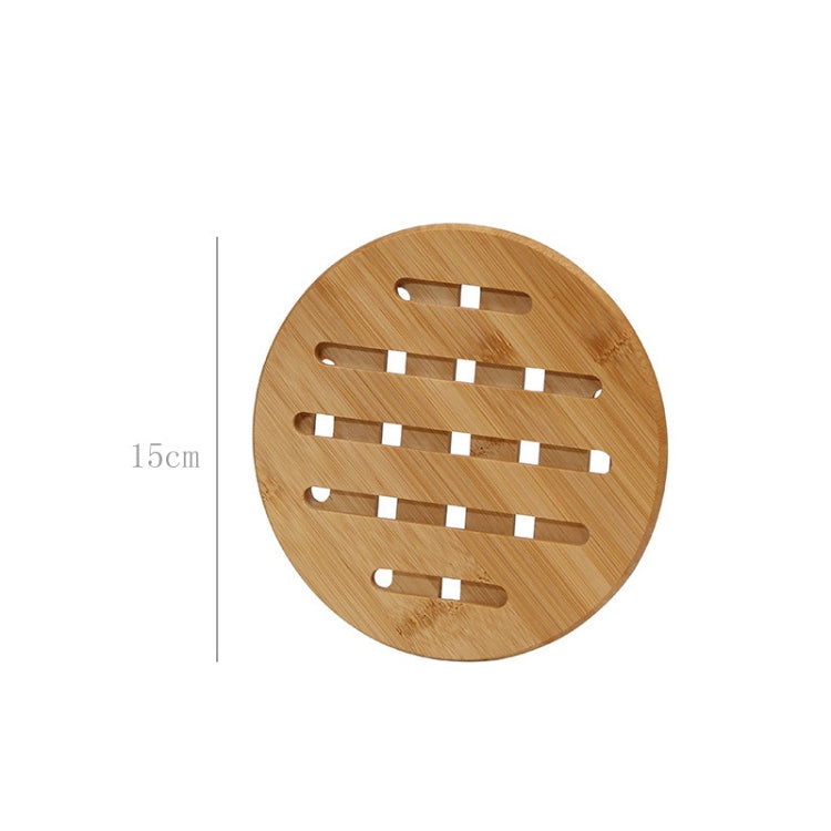 Home Dining Table Pot Cushion Cup Pad Thick Bamboo Insulation Pad Large Square 19.5cm