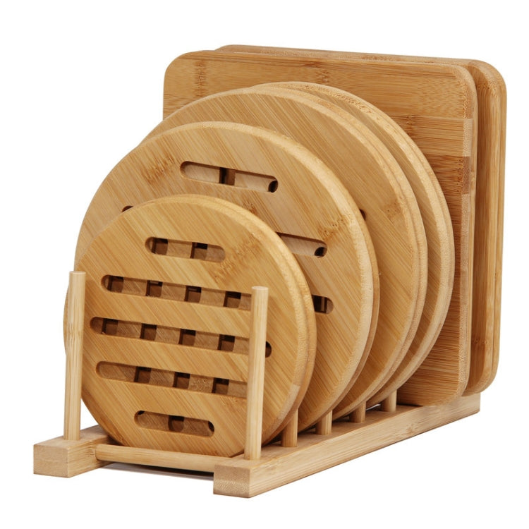 Home Dining Table Pot Cushion Cup Pad Thick Bamboo Insulation Pad Large Square 19.5cm