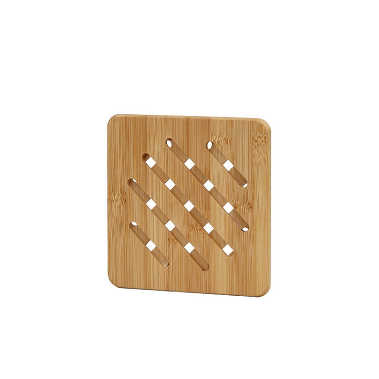 Home Dining Table Pot Cushion Cup Pad Thick Bamboo Insulation Pad Large Square 19.5cm